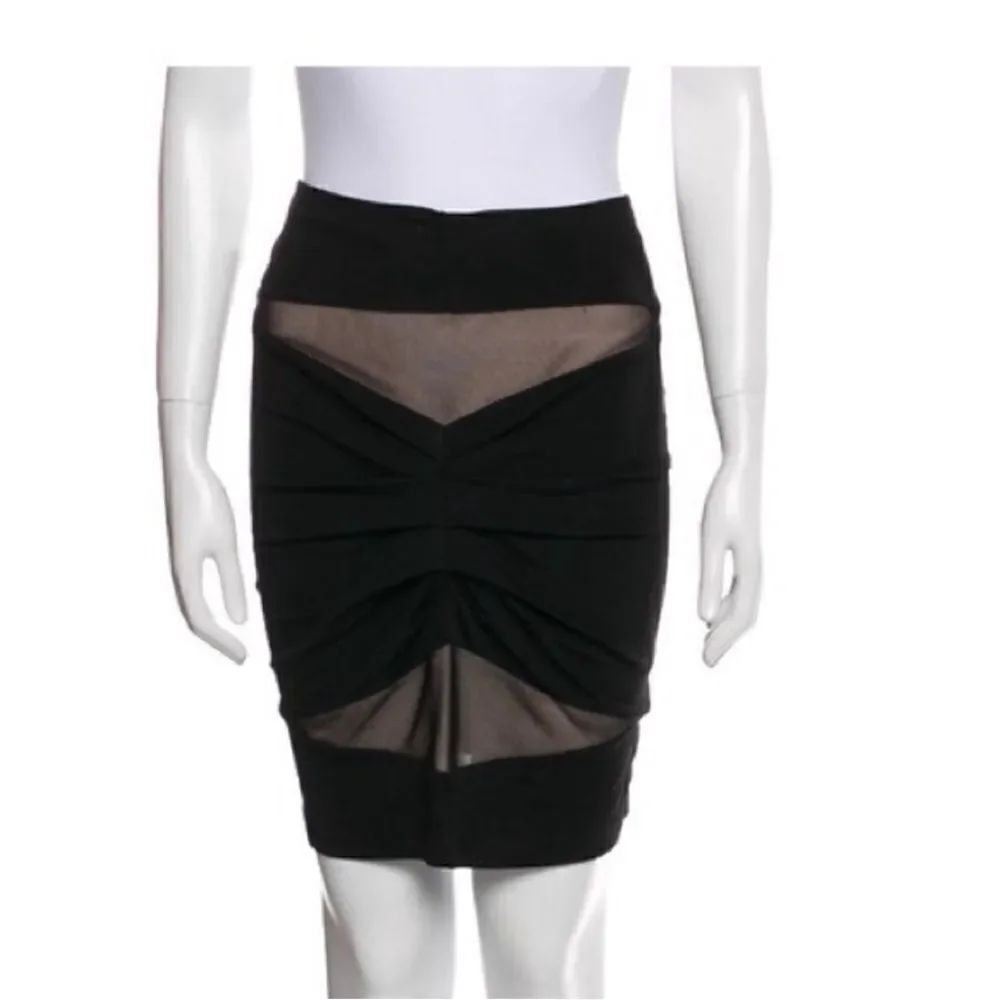 Alexander Wang Elegant Black mesh detailed Women's Pencil Skirt, US6
